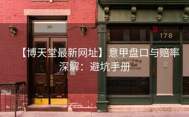 【博天堂最新网址】意甲盘口与赔率深解：避坑手册  第2张