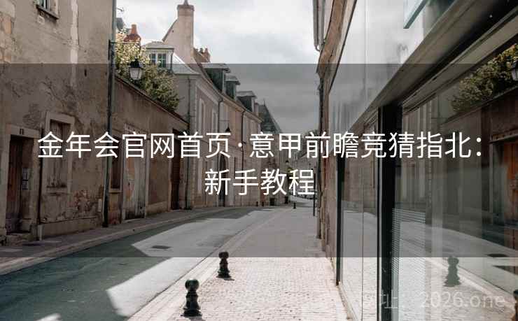 金年会官网首页·意甲前瞻竞猜指北：新手教程  第1张