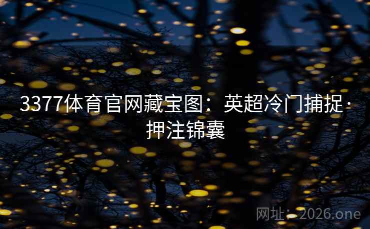 3377体育官网藏宝图：英超冷门捕捉·押注锦囊  第1张