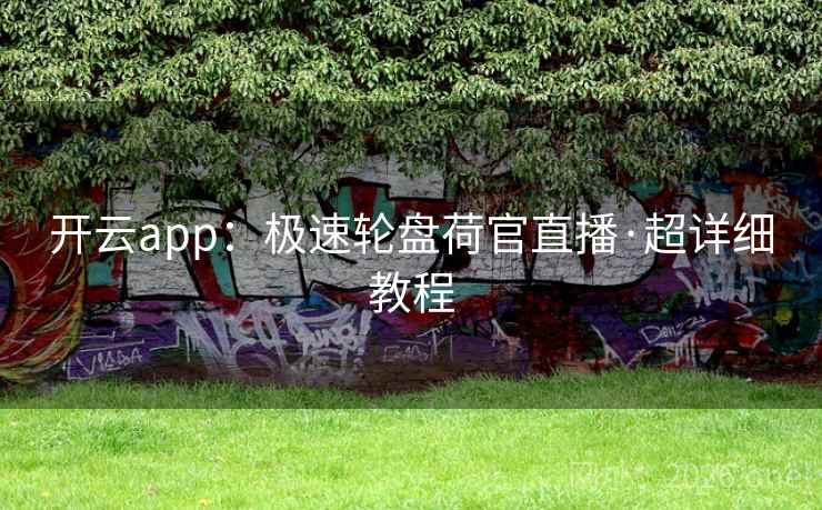开云app：极速轮盘荷官直播·超详细教程  第2张