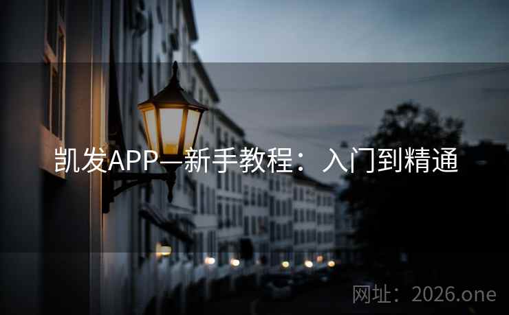 凯发APP—新手教程：入门到精通  第2张