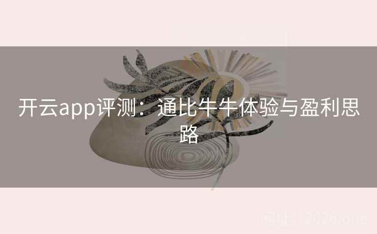 开云app评测：通比牛牛体验与盈利思路  第2张