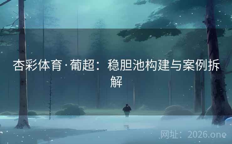杏彩体育·葡超：稳胆池构建与案例拆解  第1张