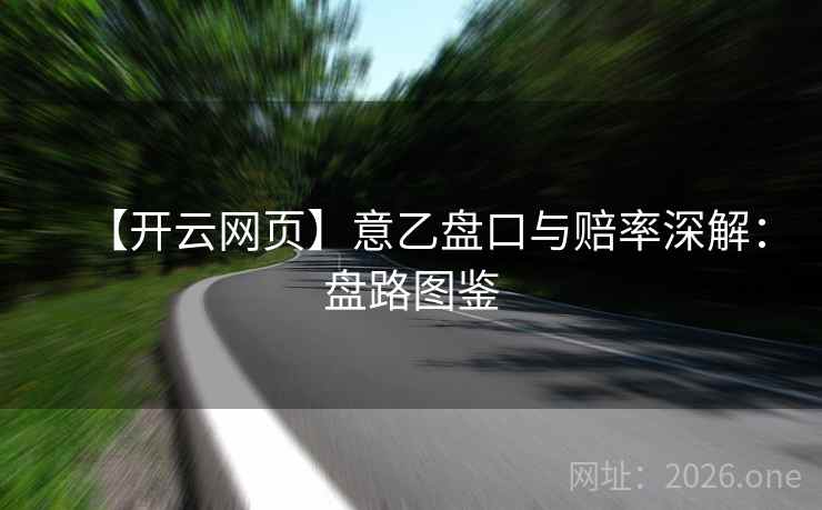 【开云网页】意乙盘口与赔率深解：盘路图鉴  第2张