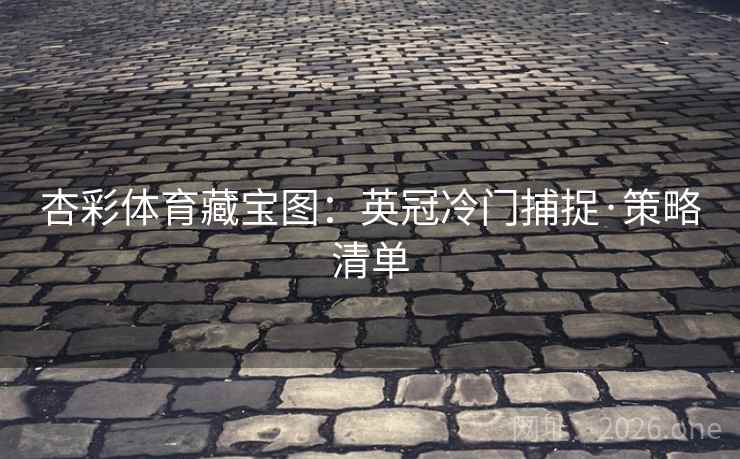 杏彩体育藏宝图：英冠冷门捕捉·策略清单  第2张