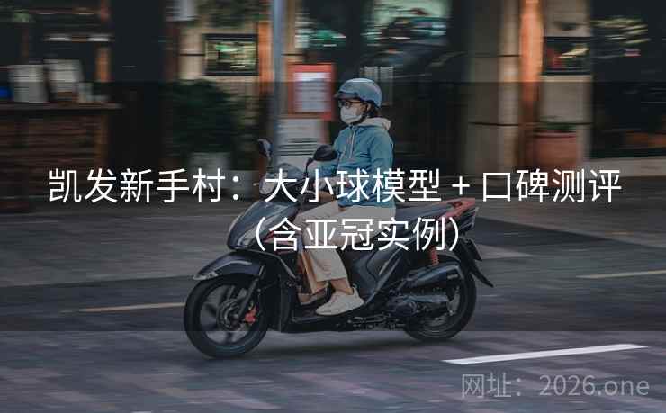 凯发新手村：大小球模型 + 口碑测评（含亚冠实例）  第2张